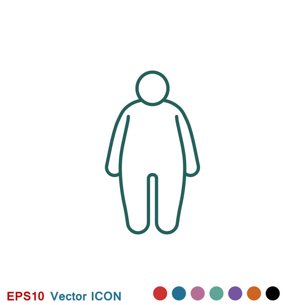 Body icon in platte minimale ontwerp. Concept illustratie voor web site. Teken, symbool, element. - Vector, afbeelding