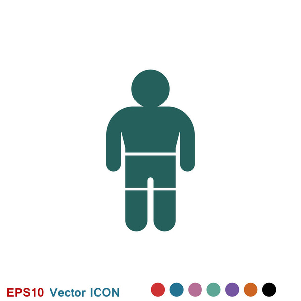 Body icon in flat minimal design. Concept illustration for web site. Sign, symbol, element. - Vector, Image