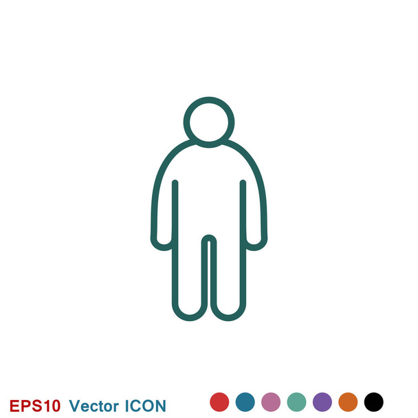 Body icon in platte minimale ontwerp. Concept illustratie voor web site. Teken, symbool, element. - Vector, afbeelding
