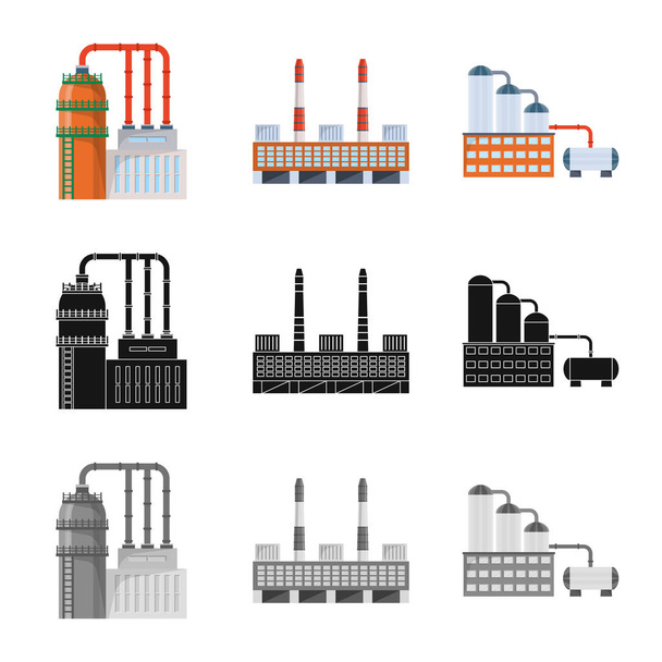 Isolated object of production and structure logo. Collection of production and technology vector icon for stock. - Vector, Image