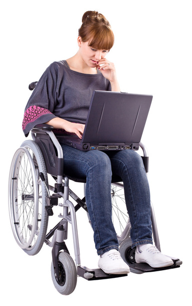 Girl on wheelchair - Valokuva, kuva