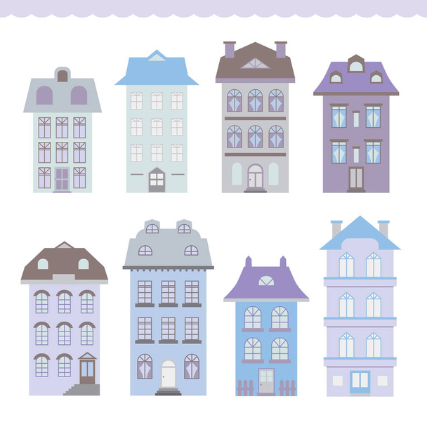 vector illustration set of apartments - Vector, Image