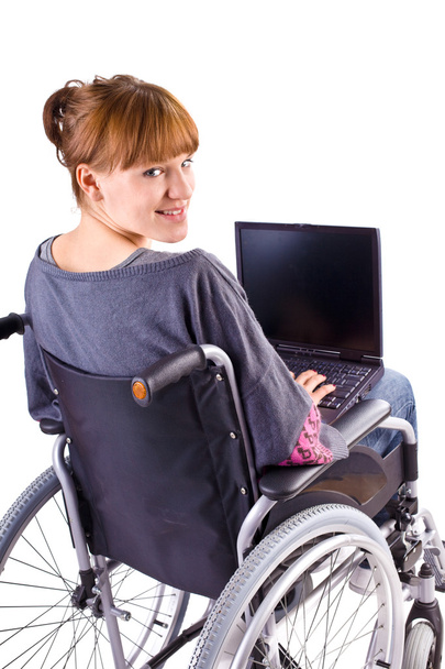Girl on wheelchair - Valokuva, kuva