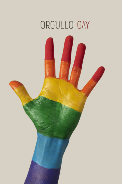 tekst Orgullo Gay, Gay Pride in het Spaans - Foto, afbeelding
