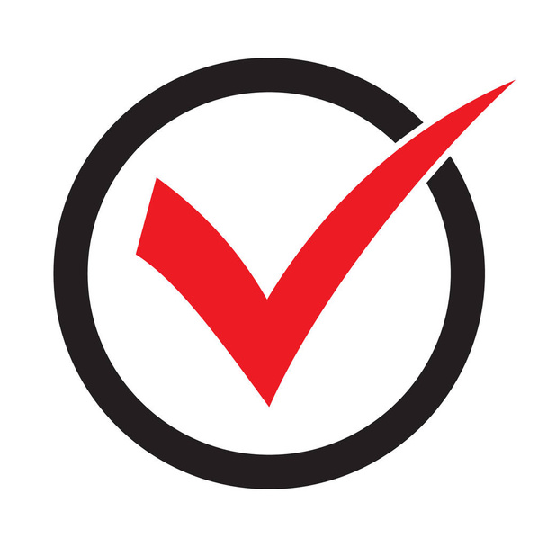 Klíště ikona Vektor symbol, zaškrtnutí izolovaných na bílém pozadí, zaškrtnutí ikony nebo správnou volbu podepsat, zaškrtnutí nebo checkbox piktogram - Vektor, obrázek