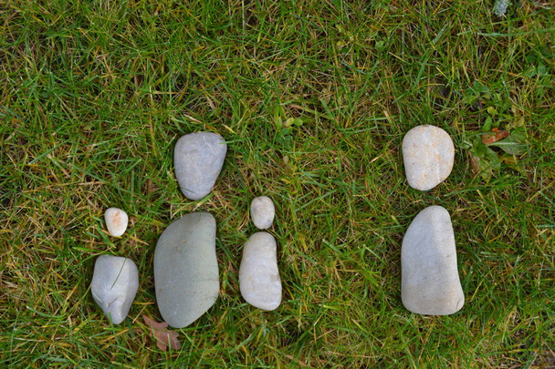 Kameny na louce jako symbol rozvodu - Fotografie, Obrázek