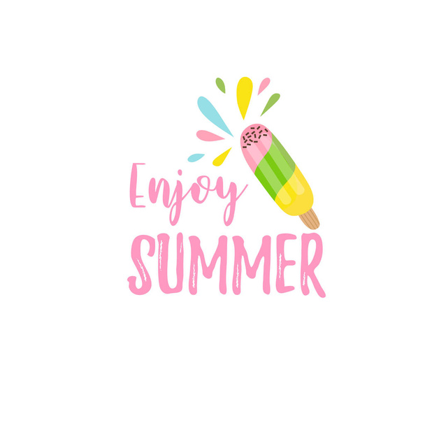 Summer labels, logos, hand drawn tags and elements - Vector, Imagen