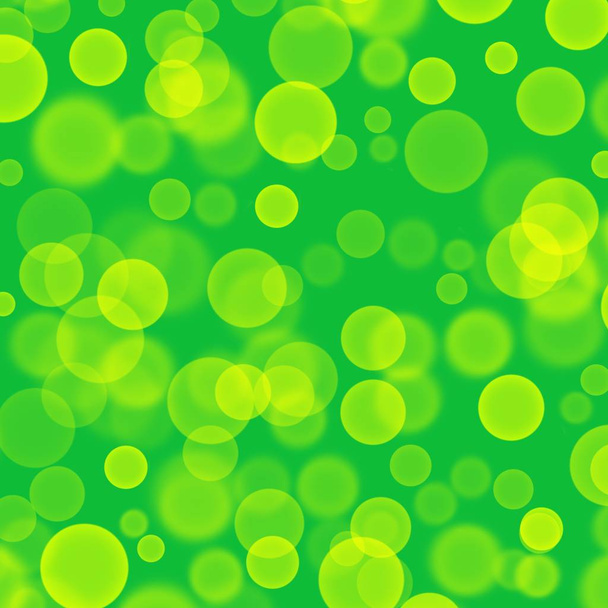 Green Abstract background. Hand drawn texture card. Splashes bubbles gum. Design for backgrounds, icon, wallpapers, covers packaging. Postcard illustration. Background with yellow balloons. - Photo, image