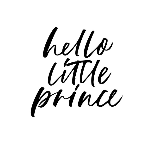 Hello little prince ink pen vector calligraphy - Vecteur, image