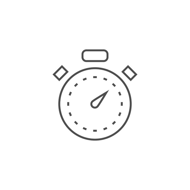 Stopwatch Line Icon - Vektör, Görsel