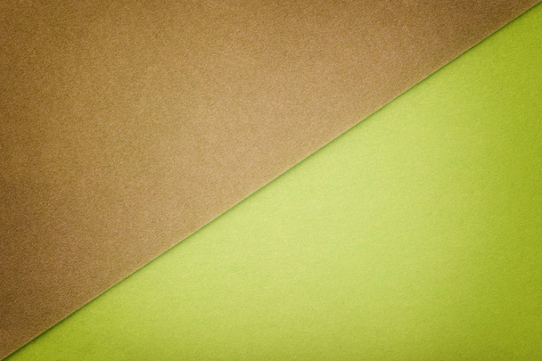 Twee kleuren achtergrond bruin en groene schaduw. - Foto, afbeelding