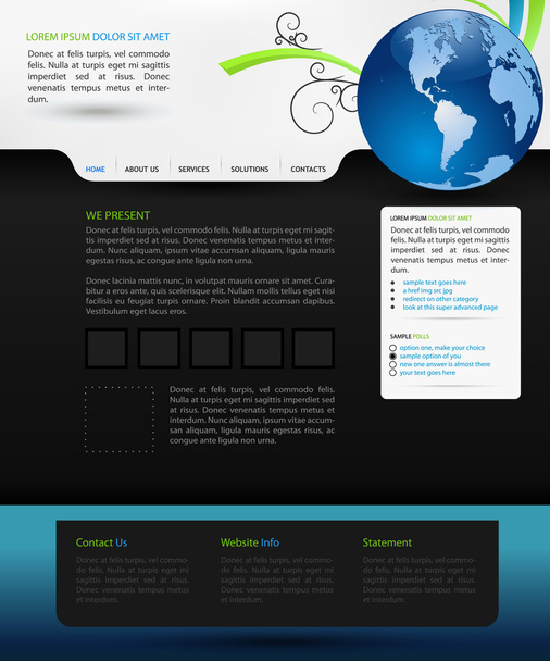 Векторний дизайн веб сторінки
 - Вектор, зображення