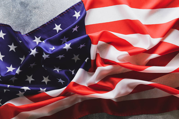 Фрагмент федеральных праздников с флагом США
. - Фото, изображение