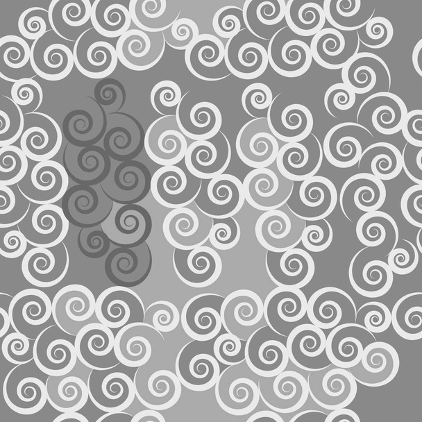 Bezszwowy wzór z abstrakcyjnymi elementami spiralnymi - Wektor, obraz