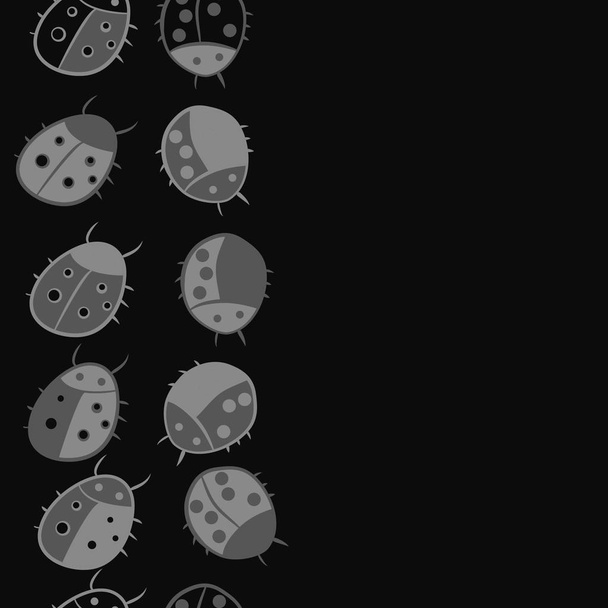 cartoon vector illustration of ladybugs - Vetor, Imagem