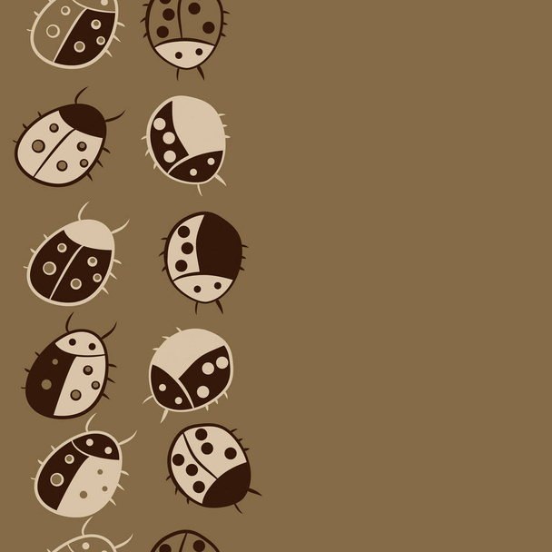 cartoon vector illustration of ladybugs - Διάνυσμα, εικόνα
