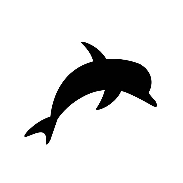 Delfin ikon-vektoros - Vektor, kép