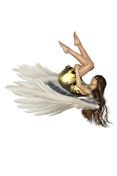 Ángel que cae con alas blancas, ilustración 3D, representación 3D
 - Foto, imagen