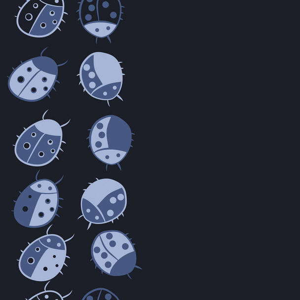 cartoon vector illustration of ladybugs - Вектор,изображение