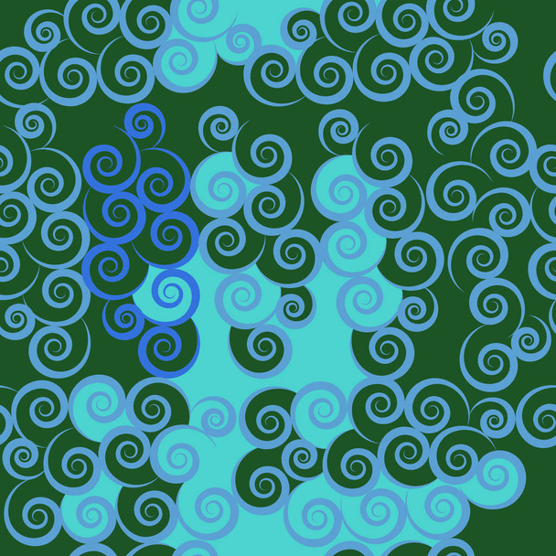 patrón sin costuras con elementos espirales abstractos
 - Vector, imagen