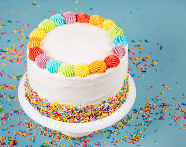 Birthday Cake with Sprinkles - 写真・画像