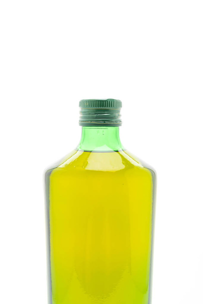 olive oil bottle on white background - Foto, Imagem