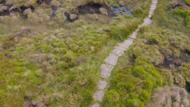 Luftaufnahmen der Schlangenpassstraße und des umliegenden Peak District Nationalparks im Sommer 2019 - Filmmaterial, Video