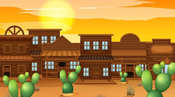 A western saloon background - Vector, Image