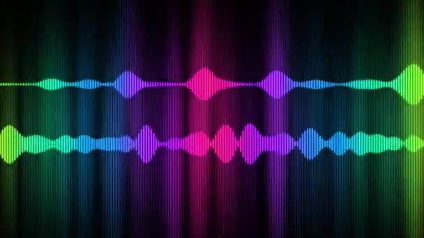 Spektrum elektronické digitální zvukové vlny. Ideální pro videa high tech a zázemí - Záběry, video