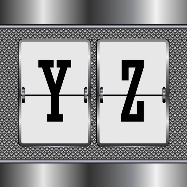Металева абетка механічного Y-Z, Векторні ілюстрації
 - Вектор, зображення