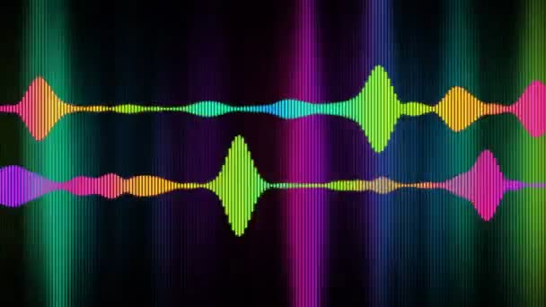Elektronik dijital ses dalgası spektrumundan. Videolar için Ideal yüksek teknoloji ve arka plan - Video, Çekim