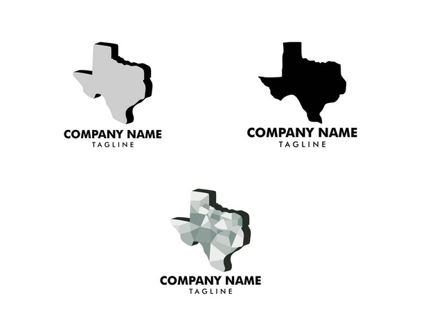 Σύνολο του Τέξας χάρτη λογότυπο εικονίδιο διανυσματική απεικόνιση - Διάνυσμα, εικόνα