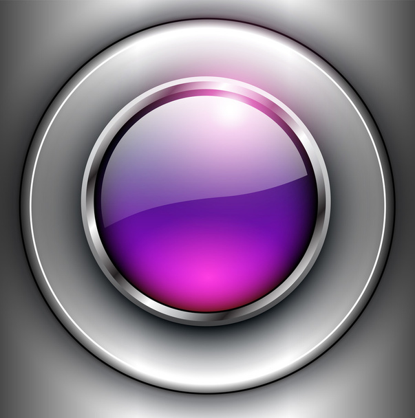 Background with shiny button - Vector, afbeelding