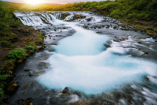 Bruarfoss waterfall in Brekkuskogur, Iceland. - Фото, зображення