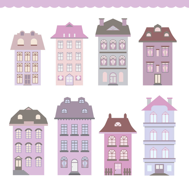 vector illustration set of apartments - Vector, Image