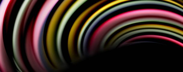 flüssige Farbwellen mit Lichteffekten, vektorabstrakter Hintergrund - Vektor, Bild