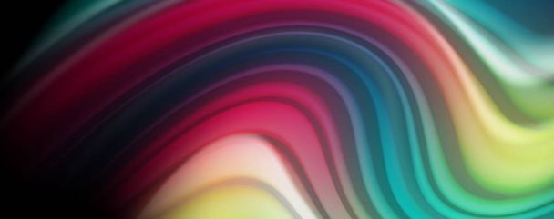 Áramló folyékony színek-modern színes flow plakát. Hullám folyékony formák. Látványterv a tervezési projekthez - Vektor, kép