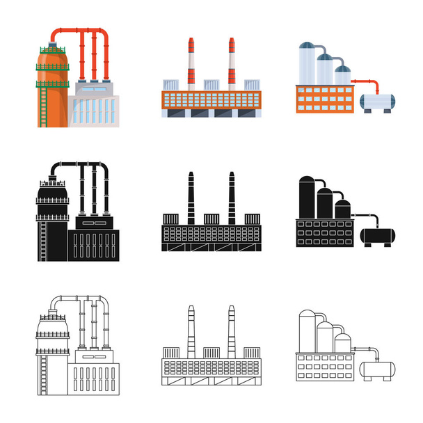 Vector illustration of production and structure symbol. Collection of production and technology stock vector illustration. - Vector, Image
