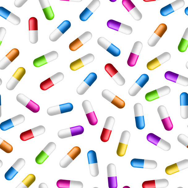 Pills seamless pattern - Vektor, Bild