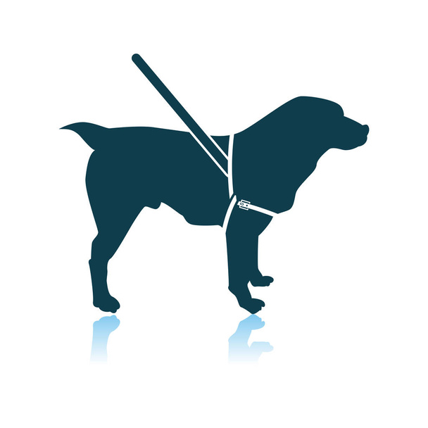 icono del perro guía - Vector, Imagen