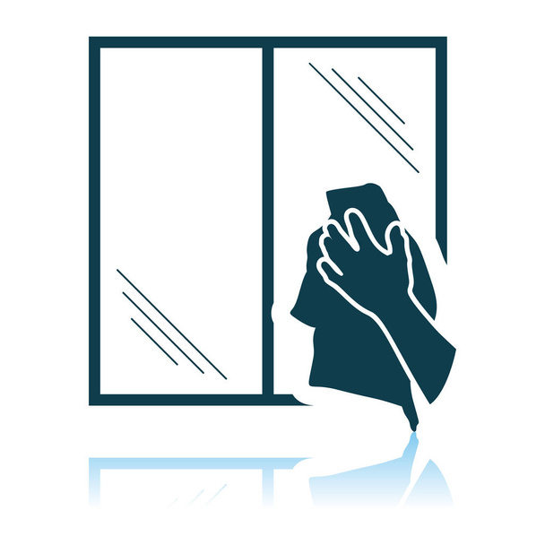 Hand vensterpictogram afvegen - Vector, afbeelding
