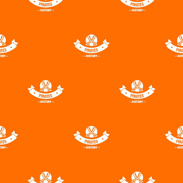 Pirate saber pattern vector orange - Διάνυσμα, εικόνα