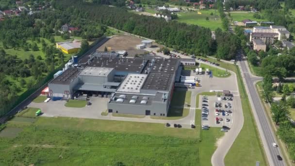 Aerial Drone Video Distribution Center Logistic Transport Concept - Felvétel, videó