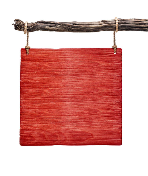letrero cuadrado de madera roja
 - Foto, Imagen