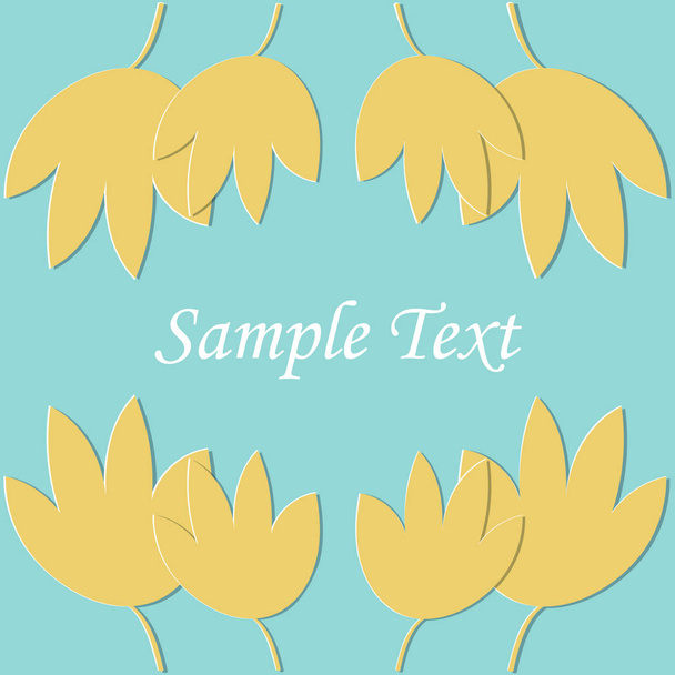 Pattern with beautiful falling gold colored leaves. Autumn background. Realistic trendy craft style. Origami design template. - Vecteur, image