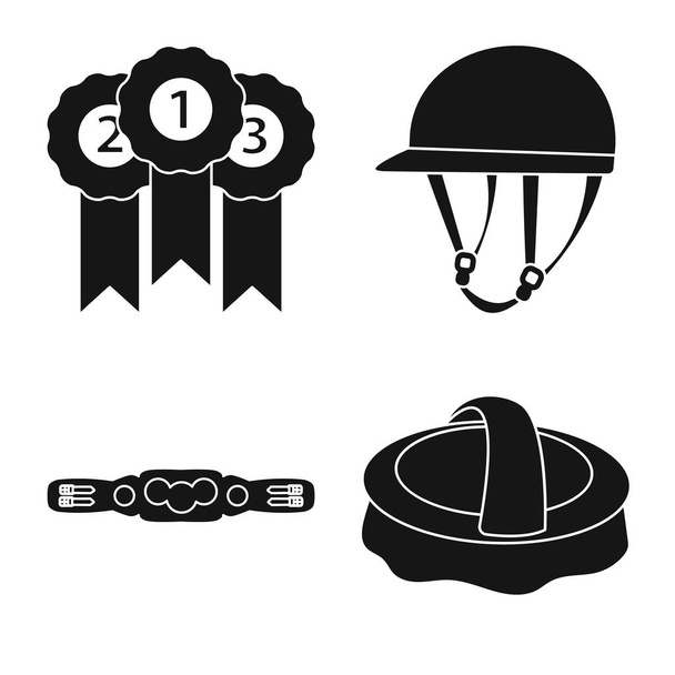 Isolated object of sport and competition sign. Set of sport and equestrian vector icon for stock. - Vektor, Bild