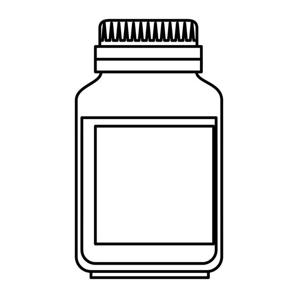 medical plastic bottle isolated icon - Vector, Image