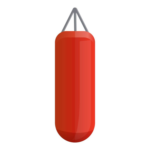 Boxing punch bag icon, cartoon style - Vector, afbeelding