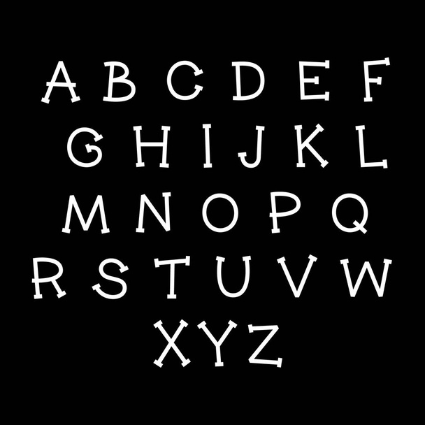 Cute cartoon alphabet. Vector funny font. Doodle illustration - Vector, afbeelding