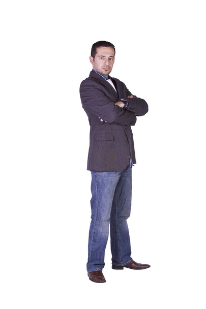 Casual Man with a Jacket Posing - Foto, imagen